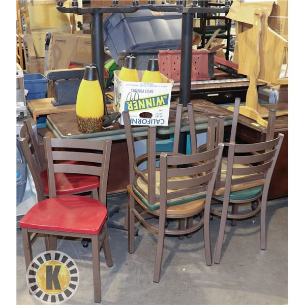 LOT OF 4 COMMERCIAL RESTAURANT TABLES WITH