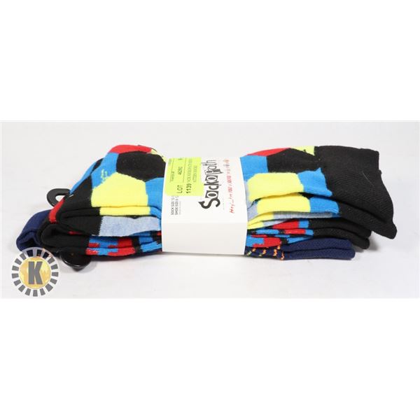 NEW 3PACK SOCKOPATH MENS WILD PATTERN SOCKS