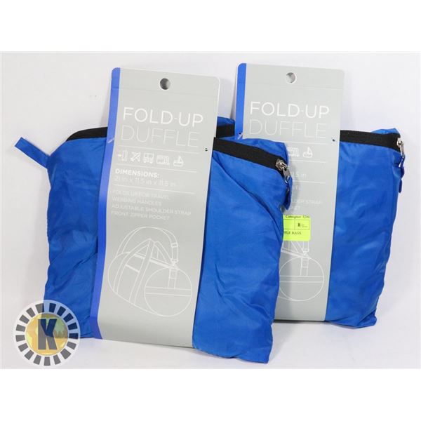 2 NEW FOLDABLE DUFFLE BAGS