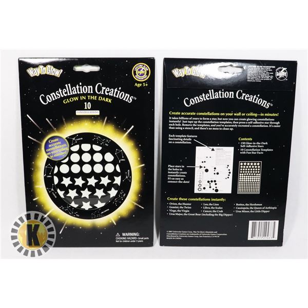 2 NEW CONSTELLATION CREATIONS. GLOW IN THE DARK