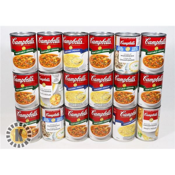BOX OF ASSORTED CAMPBELLS SOUP