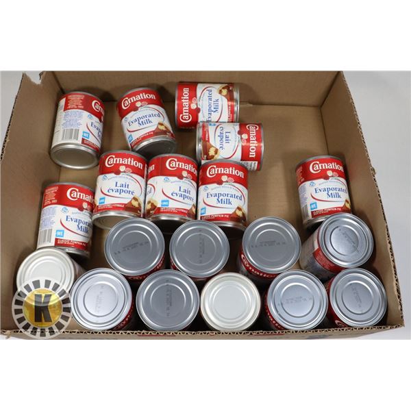 BOX OF EVAPORATED MILK