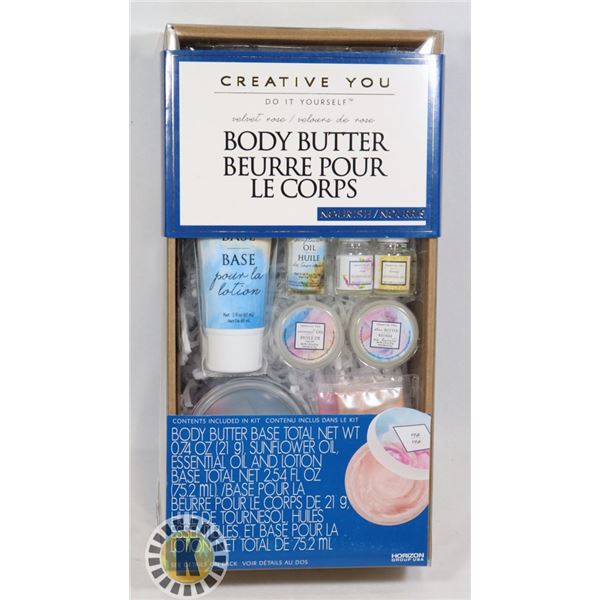 NEW CREATE BODY BUTTER CREATE KIT, ROSE AND HONEY
