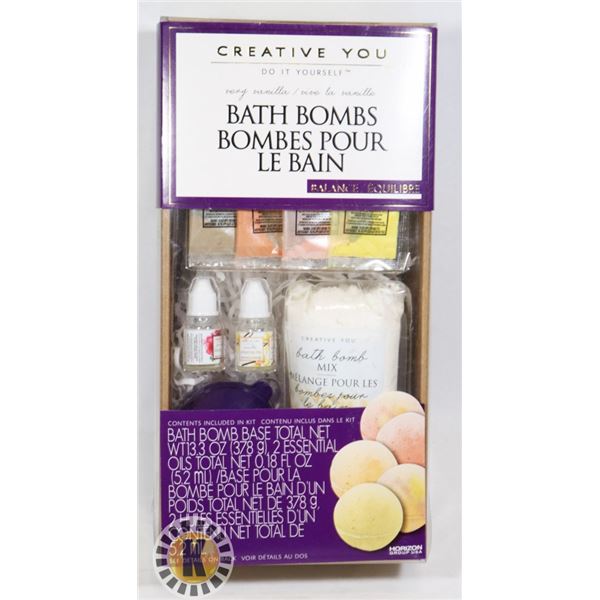 NEW BATH BOMB CREATION KIT GERANIUM & VANILLA