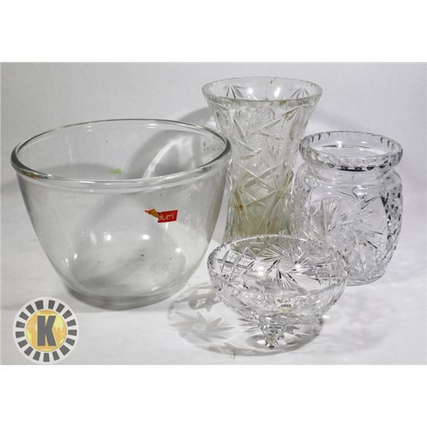6 CRYSTAL GLASSWARE
