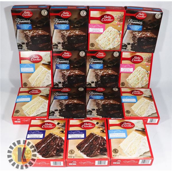 FLAT OF BETTY CROCKER CAKE MIX