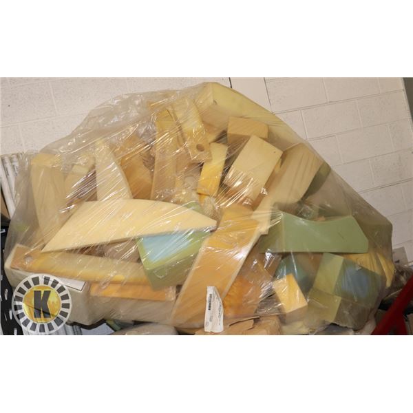 HUGE BAG OF ASSORTED FOAM PIECES FOR FURNITURE