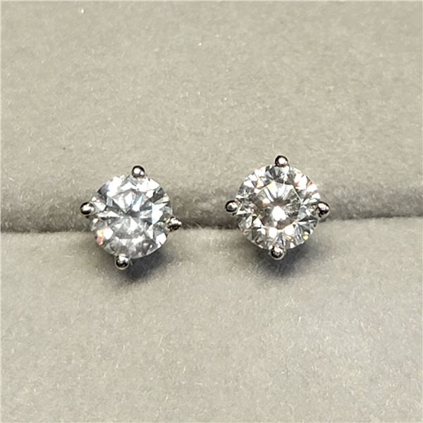 14K WHITE GOLD DIAMOND (SI, I-J, 0.54CT)  EARRINGS