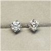 Image 1 : 14K WHITE GOLD DIAMOND (SI, I-J, 0.54CT)  EARRINGS