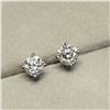 Image 2 : 14K WHITE GOLD DIAMOND (SI, I-J, 0.54CT)  EARRINGS