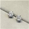 Image 3 : 14K WHITE GOLD DIAMOND (SI, I-J, 0.54CT)  EARRINGS