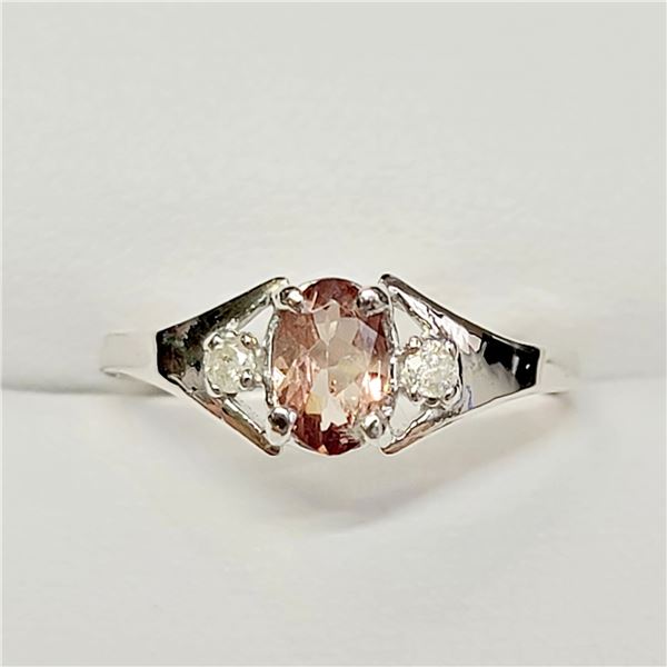 10K WHITE GOLD RARE COLOR CHANGE GARNET(0.4CT)