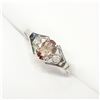 Image 2 : 10K WHITE GOLD RARE COLOR CHANGE GARNET(0.4CT)