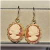 Image 1 : 14K YELLOW GOLD SHELL CAMEO EARRINGS(~WEIGHT 2G)