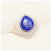Image 1 : SILVER LAPIS(4.8CT)RING (~SIZE 6.5)(~WEIGHT