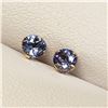 Image 2 : 10K YELLOW GOLD TANZANITE EARRINGS