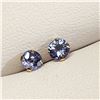 Image 3 : 10K YELLOW GOLD TANZANITE EARRINGS