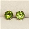 Image 4 : 10K YELLOW GOLD PERIDOT(1.7CT) EARRINGS
