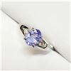 Image 2 : 10K WHITE GOLD TANZANITE(1.1CT) DIAMONDS