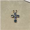 Image 1 : 10K YELLOW GOLD SAPPHIRE PENDANT