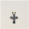 Image 3 : 10K YELLOW GOLD SAPPHIRE PENDANT