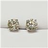 Image 2 : 10K WHITE GOLD MOISSANITES(1.52CT)  EARRINGS