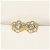 Image 1 : 10K YELLOW GOLD CUBIC ZIRCONIA  EARRINGS