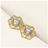Image 2 : 10K YELLOW GOLD CUBIC ZIRCONIA  EARRINGS