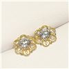 Image 3 : 10K YELLOW GOLD CUBIC ZIRCONIA  EARRINGS