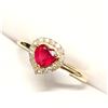 Image 3 : 10K YELLOW GOLD RUBY(0.76CT) DIAMONDS