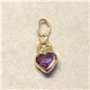 Image 1 : 14K YELLOW GOLD AMETHYST(0.45CT)  PENDANT