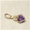 Image 2 : 14K YELLOW GOLD AMETHYST(0.45CT)  PENDANT