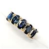 Image 2 : 10K YELLOW GOLD BLUE SAPPHIRES(3.3CT)  RING