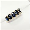 Image 3 : 10K YELLOW GOLD BLUE SAPPHIRES(3.3CT)  RING