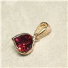 Image 3 : 14K YELLOW GOLD GARNET(1.4CT)  PENDANT