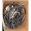 Image 1 : LARGE BOX OF COMMUNICATION CABLES & OUTDOOR LIGHTS