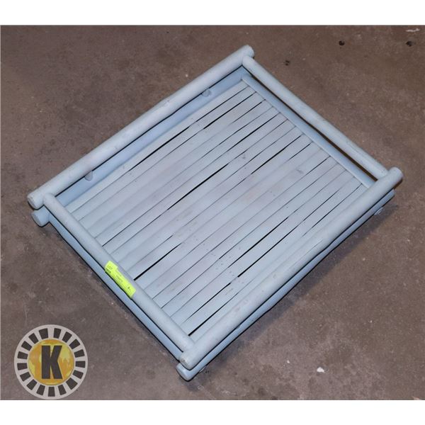 VINTAGE WOODEN TRAY- BLUE