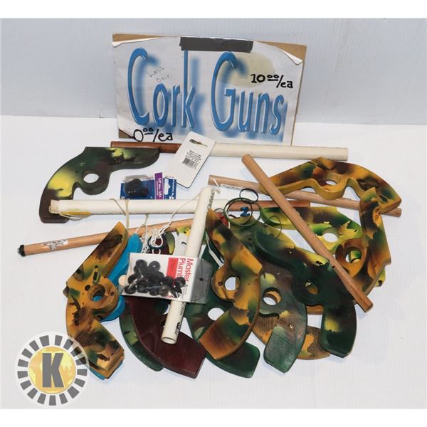 BOX OF CORK GUNS