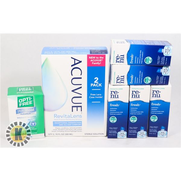 BAG OF ACUVE, RENU & OPTI-FREE PRODUCTS