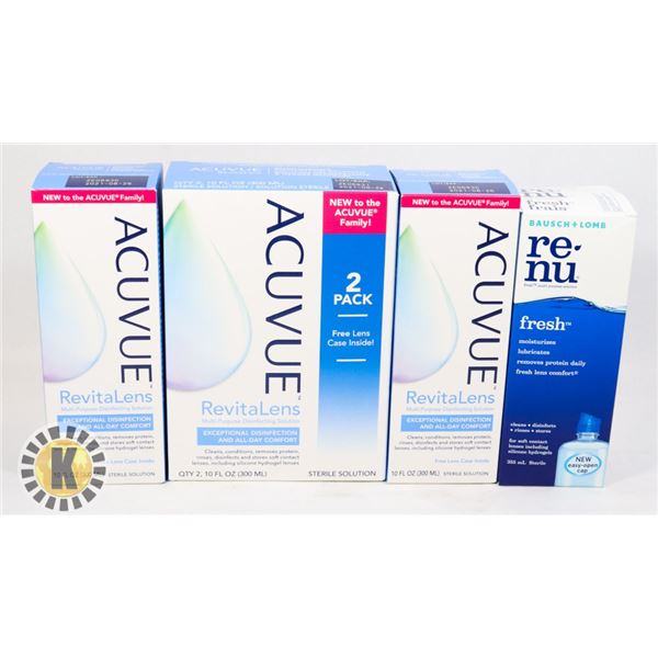 BAG OF ACUVE, RENU  PRODUCTS