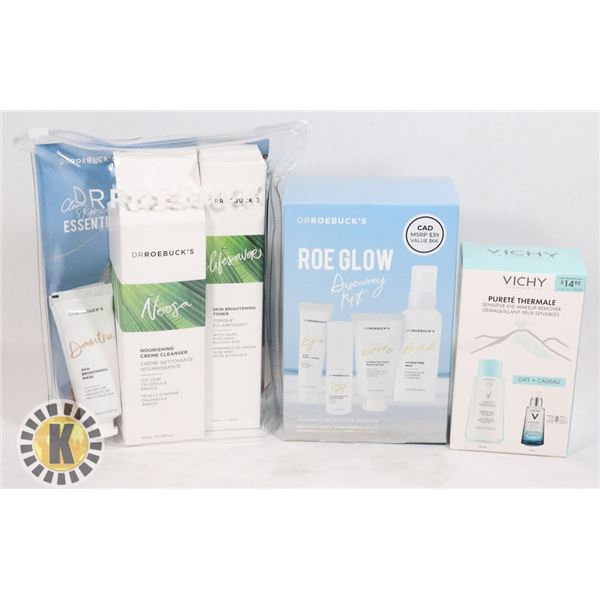 BAG OF VICHY AND DR ROEBUCK'S SKIN CARE PRDT