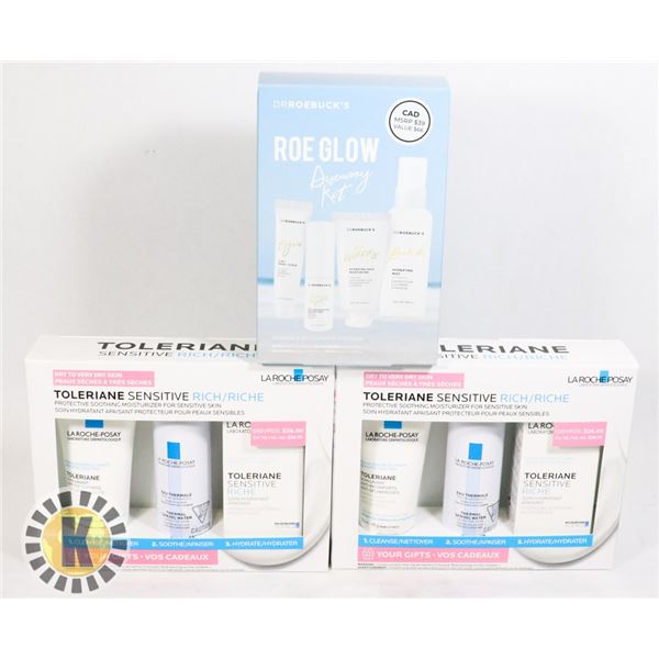 BAG OF LAROCHEPOSAY AND DR ROEBUCK'S SKIN PRODUCT