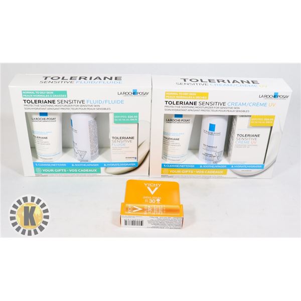 BAG OF LAROCHEPOSAY AND VICHY SKIN PRODUCT