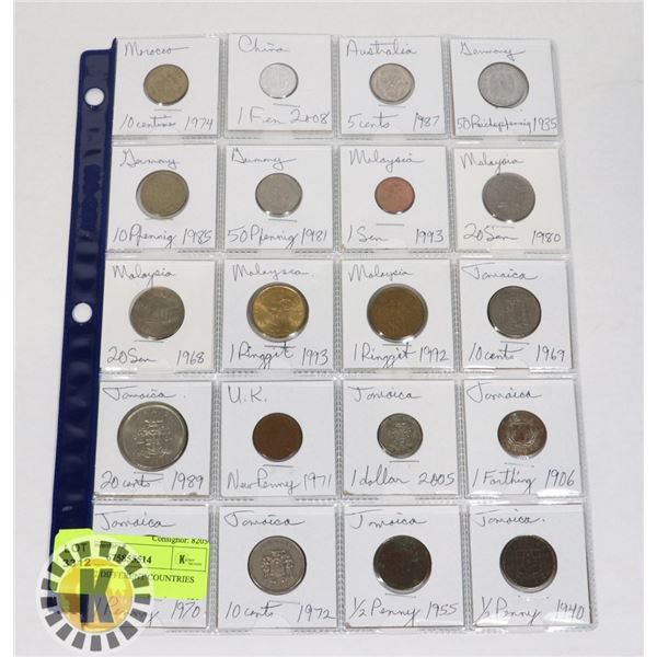 20 COINS 7 DIFFERENT COUNTRIES
