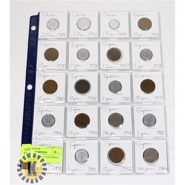 20 COINS 2 DIFFERENT COUNTRIES