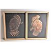 Image 1 : Embossed Copper Art Plaques - Two Ladies