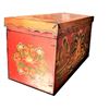Image 1 : Storage Chest With Eastern Inspired Artwork - As Is, 18" x 42.5" x 20.5"