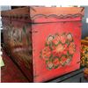 Image 3 : Storage Chest With Eastern Inspired Artwork - As Is, 18" x 42.5" x 20.5"