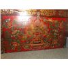 Image 4 : Storage Chest With Eastern Inspired Artwork - As Is  PICK UP ONLY 32" x 14.5" , Height 18.5"