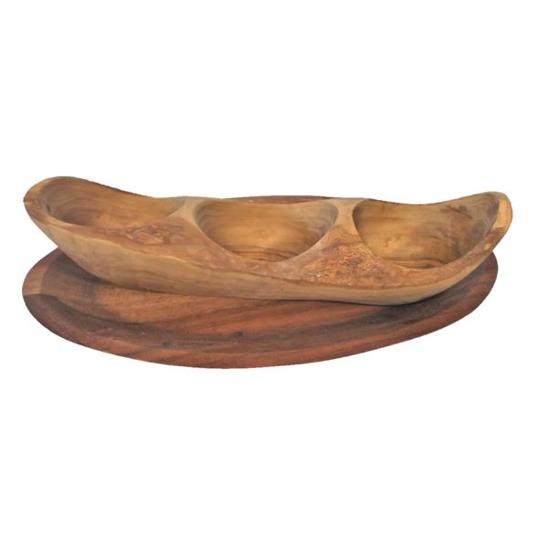 Wooden Tray and Display Bowl